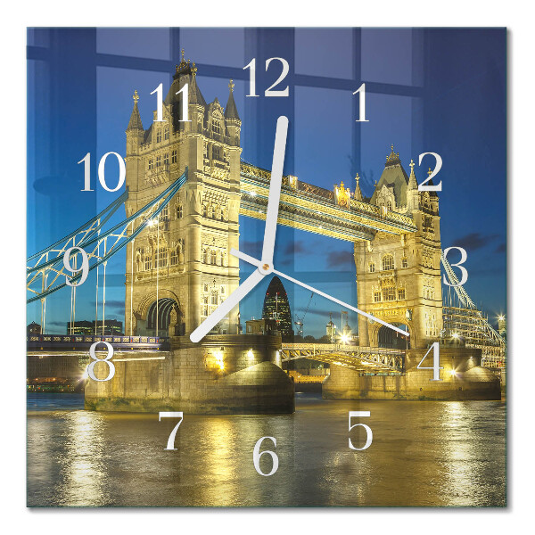 Horloge carrée en verre Pont de londres