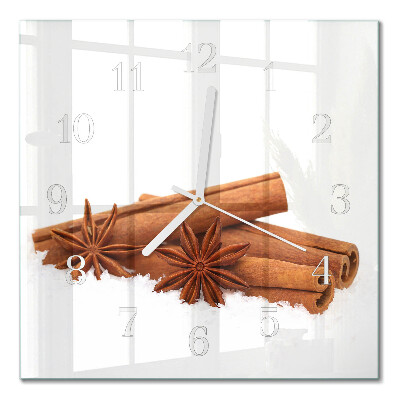 Horloge carrée en verre Vanille