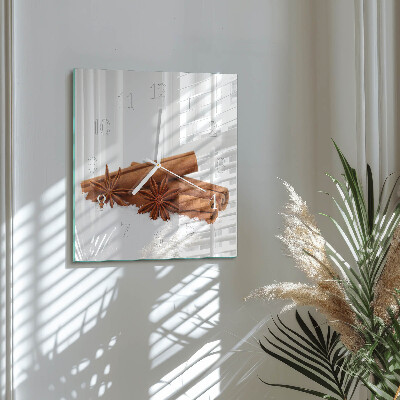 Horloge carrée en verre Vanille