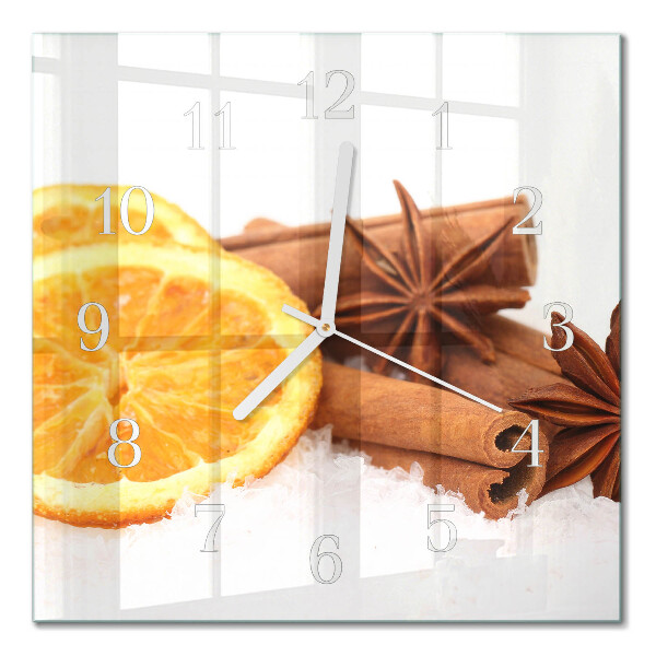 Horloge murale carrée Citron vanille