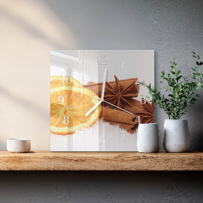 Horloge murale carrée Citron vanille
