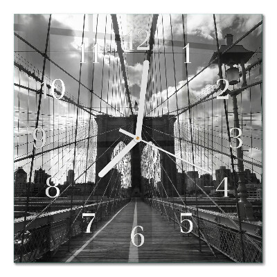 Horloge carrée en verre Pont