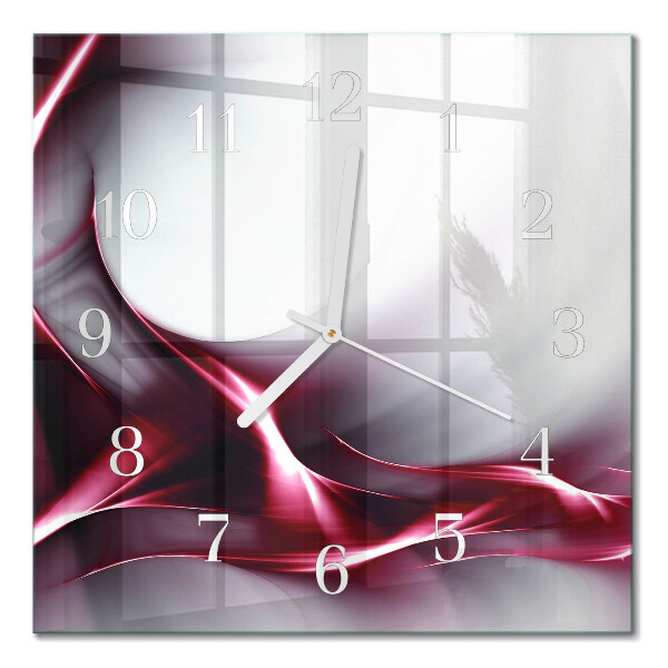 Horloge carrée en verre Abstraction