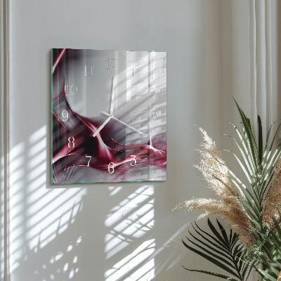 Horloge carrée en verre Abstraction