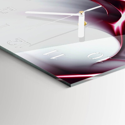 Horloge carrée en verre Abstraction