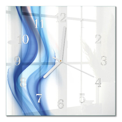 Horloge carrée en verre Fumée abstraite