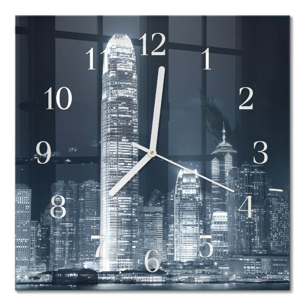 Horloge carrée en verre Horizon