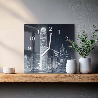 Horloge carrée en verre Horizon