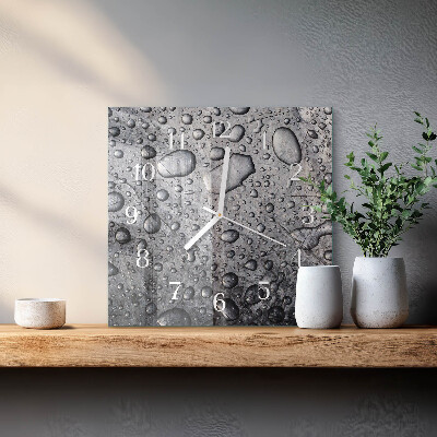Horloge murale carrée Gouttes