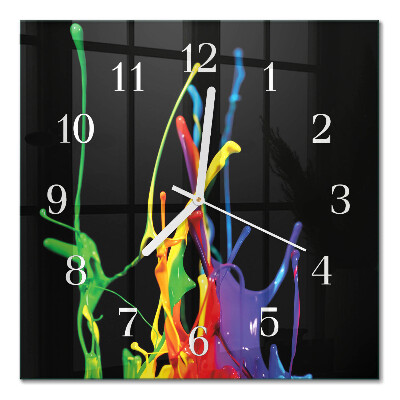Horloge carrée en verre Couleur