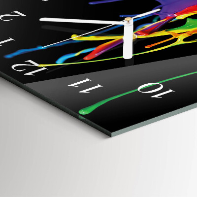 Horloge carrée en verre Couleur