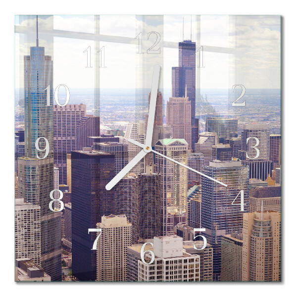 Horloge carrée en verre Horizon