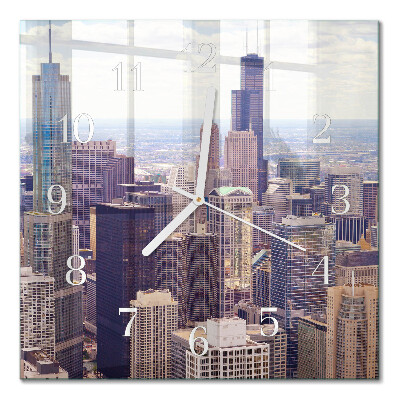 Horloge carrée en verre Horizon