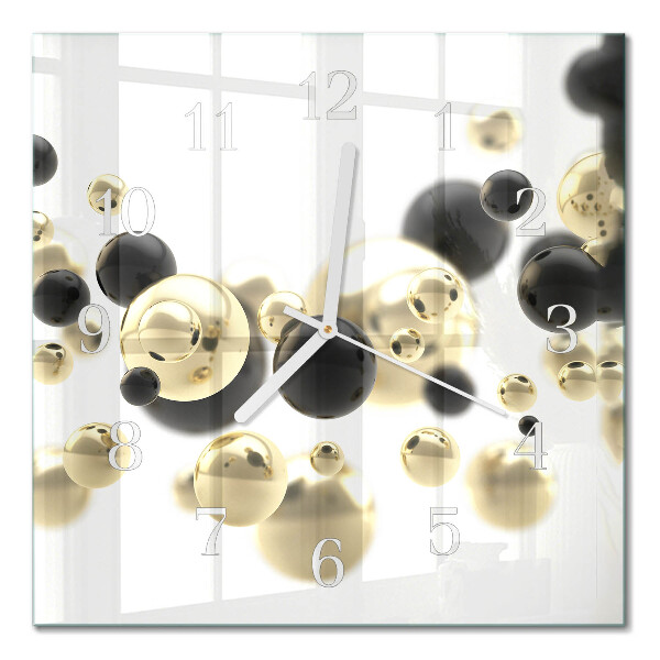 Horloge carrée en verre Abstraction