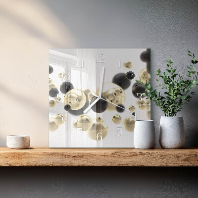 Horloge carrée en verre Abstraction