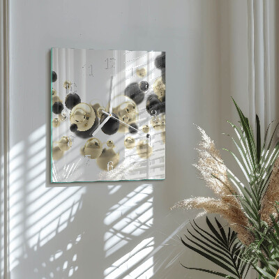 Horloge carrée en verre Abstraction