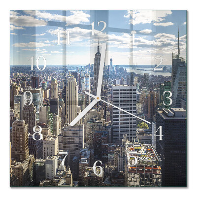 Horloge murale carrée Ville