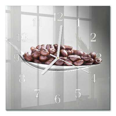 Horloge carrée en verre Une cuillère de café