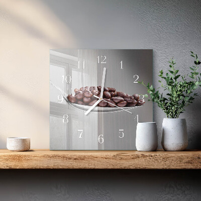 Horloge carrée en verre Une cuillère de café