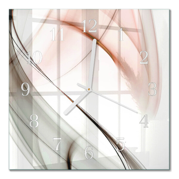 Horloge carrée en verre Abstraction