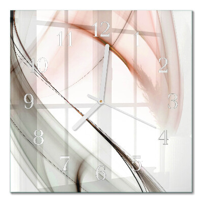 Horloge carrée en verre Abstraction