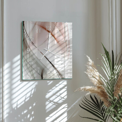 Horloge carrée en verre Abstraction