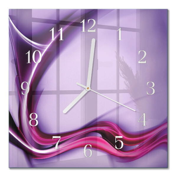 Horloge carrée en verre Abstraction