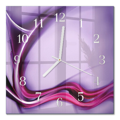 Horloge carrée en verre Abstraction