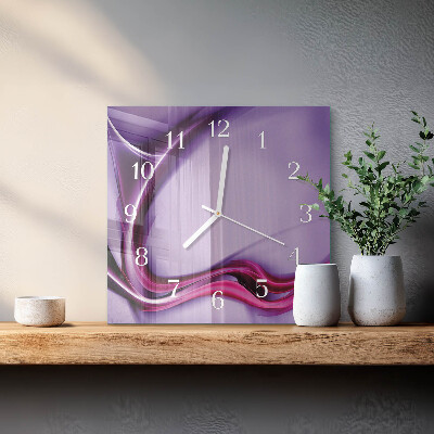 Horloge carrée en verre Abstraction