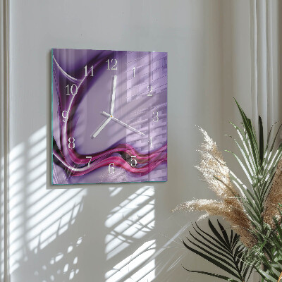 Horloge carrée en verre Abstraction