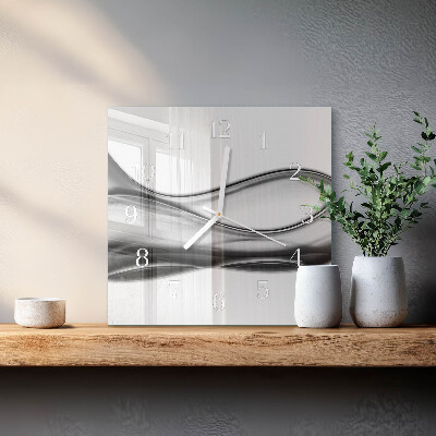 Horloge carrée en verre Abstraction