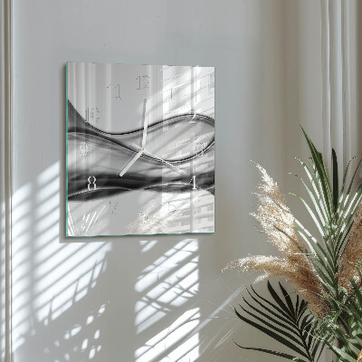 Horloge carrée en verre Abstraction