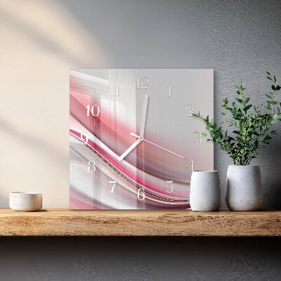 Horloge carrée en verre Abstraction