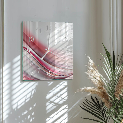 Horloge carrée en verre Abstraction