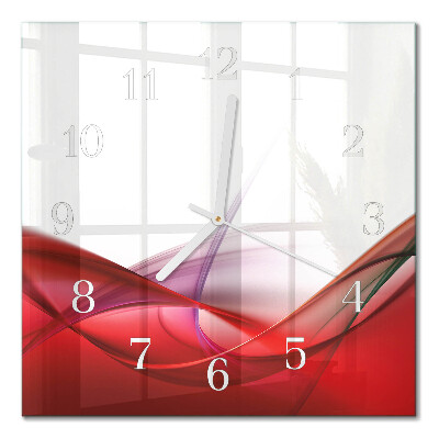 Horloge carrée en verre Abstraction