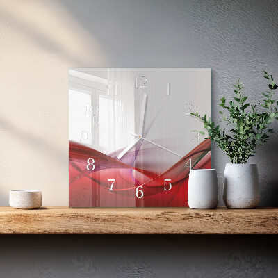 Horloge carrée en verre Abstraction