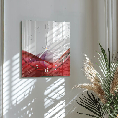 Horloge carrée en verre Abstraction
