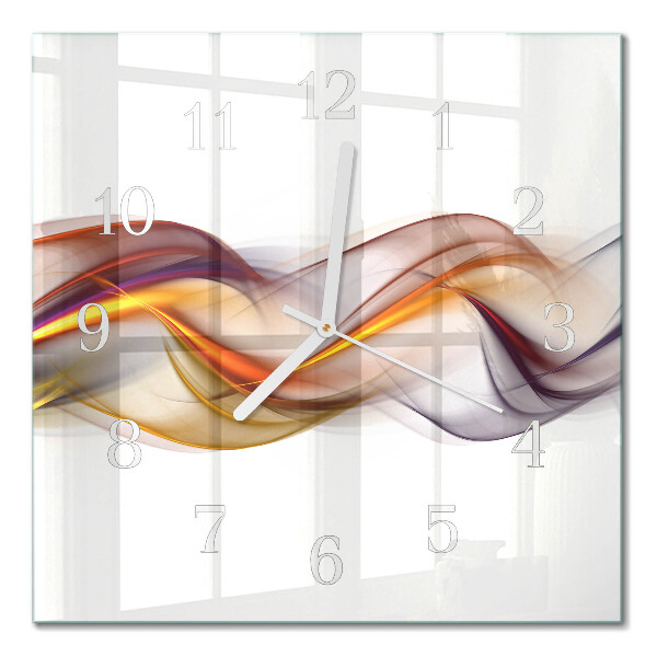 Horloge carrée en verre Abstraction