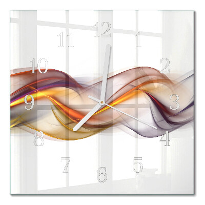 Horloge carrée en verre Abstraction