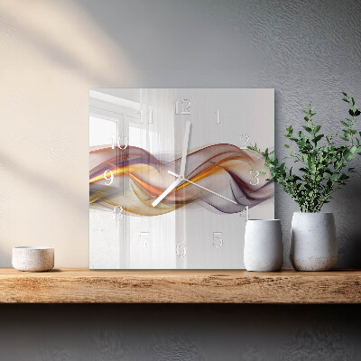 Horloge carrée en verre Abstraction