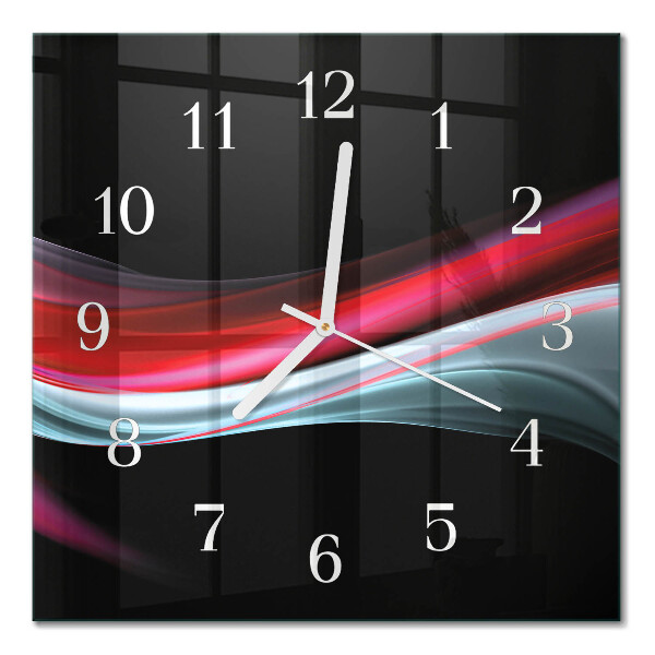 Horloge carrée en verre Abstraction