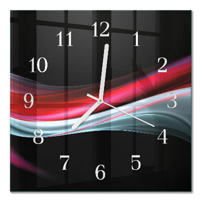 Horloge carrée en verre Abstraction