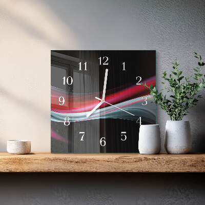 Horloge carrée en verre Abstraction