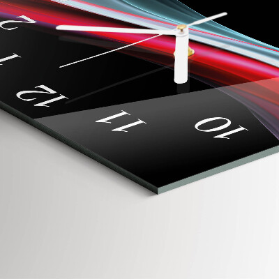 Horloge carrée en verre Abstraction