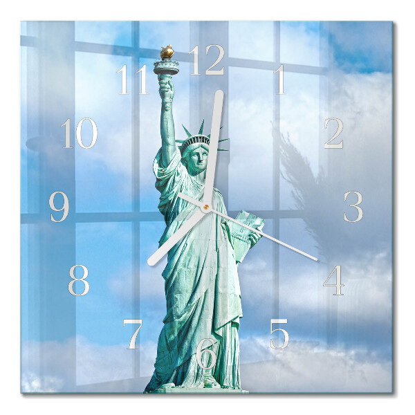 Horloge murale carrée Statue de la liberté