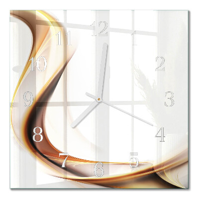 Horloge carrée en verre Abstraction