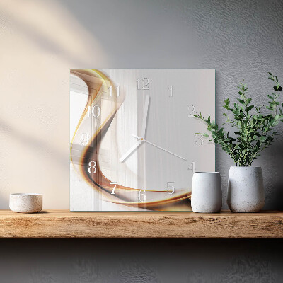 Horloge carrée en verre Abstraction