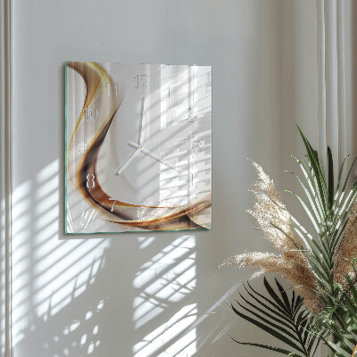 Horloge carrée en verre Abstraction