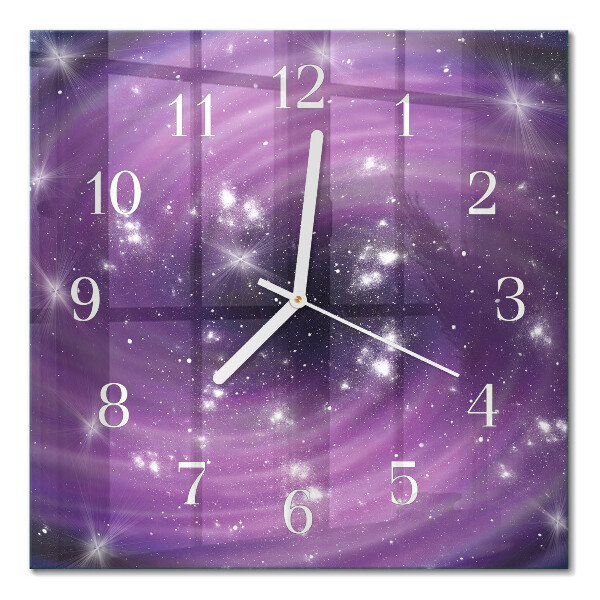 Horloge carrée en verre Abstraction
