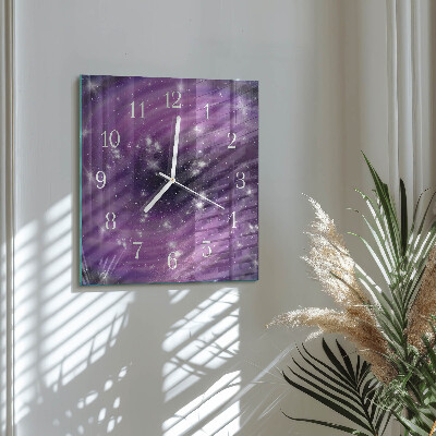 Horloge carrée en verre Abstraction